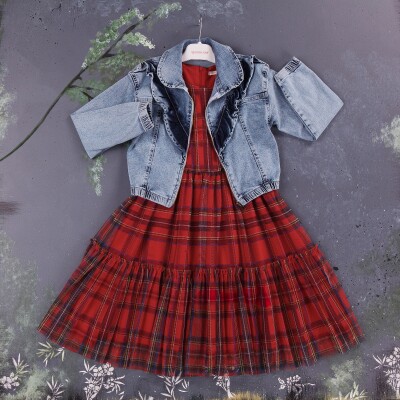Festive Frock — bows & sequins | Dress with jean jacket, Denim jacket with  dress, Fashion