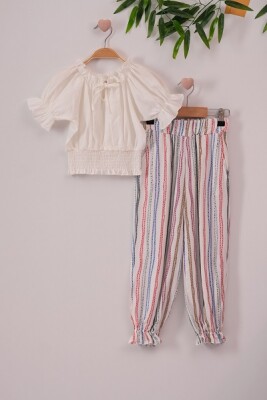 2-Piece Girl Pants Set with Blouse 7-10Y Büşra Bebe 1016-221059 - 1