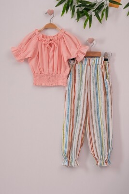 2-Piece Girl Pants Set with Blouse 7-10Y Büşra Bebe 1016-221059 - Büşra Bebe (1)