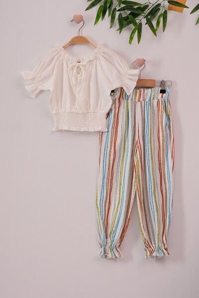 2-Piece Girl Pants Set with Blouse 7-10Y Büşra Bebe 1016-221059 - 3