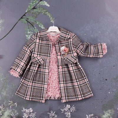 Girls discount plaid coat