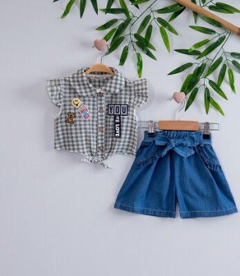 2-Piece Girl Set With Shorts 3-6Y Büşra Bebe 1016-221052 - Büşra Bebe