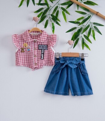 2-Piece Girl Set With Shorts 3-6Y Büşra Bebe 1016-221052 - Büşra Bebe (1)