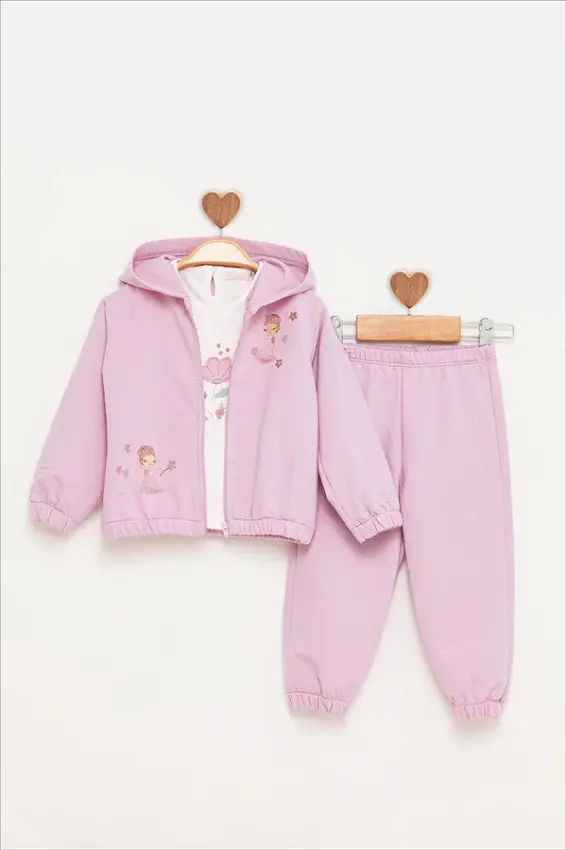 Baby Girl Ballerina Embroidered Tracksuit 9-24M BabyRose 1002-7811 - 2