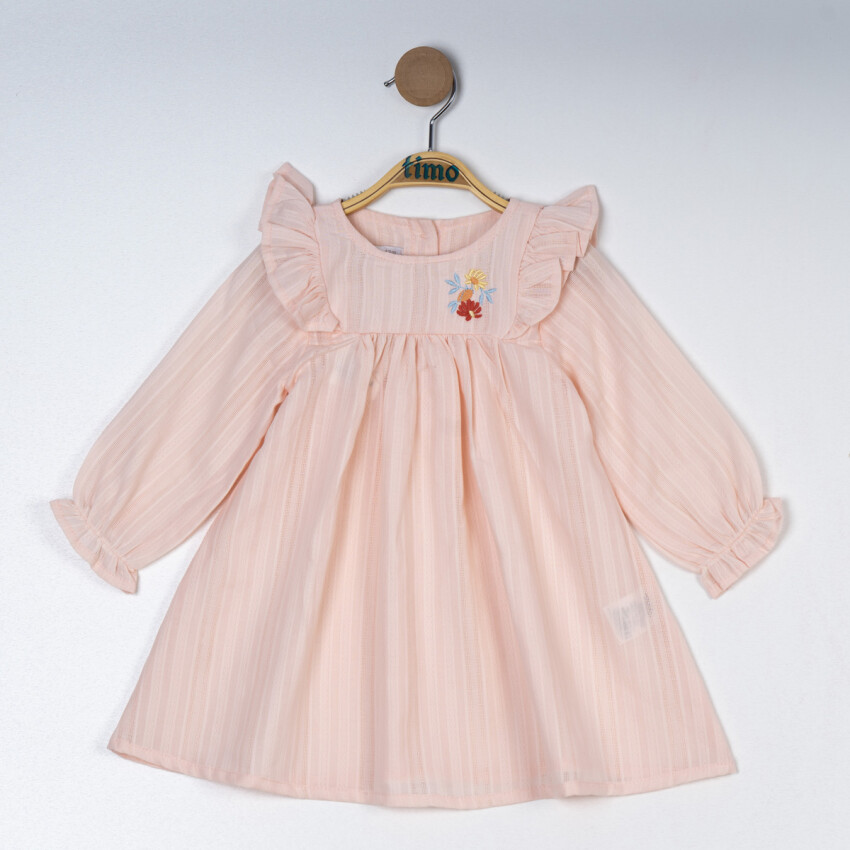 Baby Girl Embroidered Dress 6-24M Timo 1018-TK5DÜ042257421 - 1