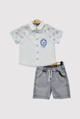 Boy Lion Embroidered Set 2-5Y Kumru Bebe 1075-4283 - 1