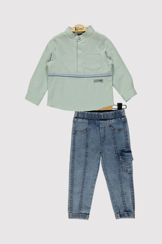 Boy Striped Denim Set 2-5Y Kumru Bebe 1075-4278 - 7