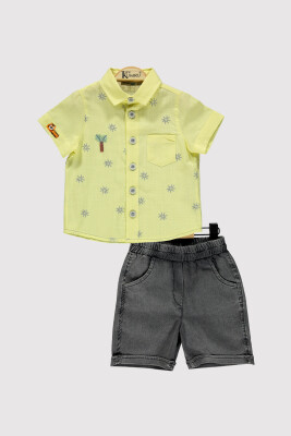 Boy Tree Embroidered Shirt Set 2-5Y Kumru Bebe 1075-4284 - 3