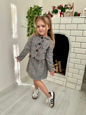 Cashmere Fabric Oval Collar Ribbon Detailed Suit 2-10Y KidsRoom 1031-8056-2 - KidsRoom