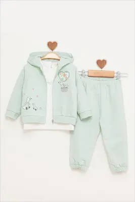 Cute Duck Embroidered Tracksuit 9-24M BabyRose 1002-7812 - 1