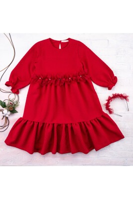 Feraye Dress Büşra Bebe 1016-212038 Claret Red