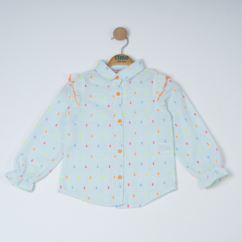 Girl Baby Collar Blouse 6-9Y Timo 1018-TK5DÜ012257543 - 2