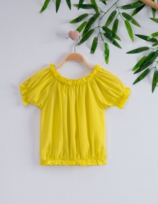 Girl Blouse 7-10Y Büşra Bebe 1016-221013 Yellow