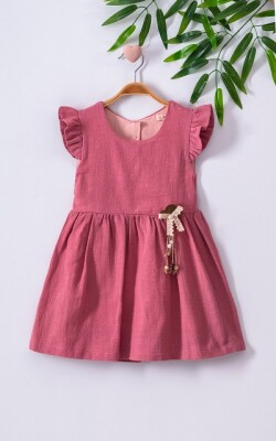 Girl Dress 3-6Y Büşra Bebe 1016-221048 Dusty Rose