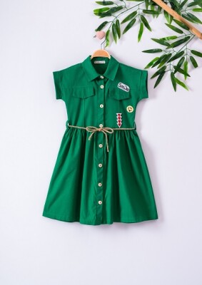 Girl Dress 7-10Y Büşra Bebe 1016-221017 Green