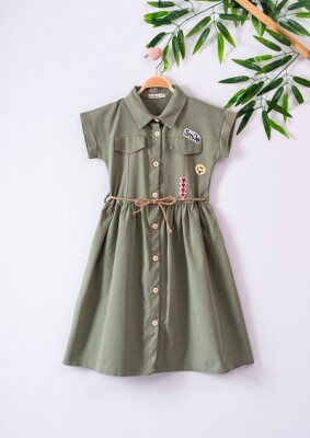 Girl Dress 7-10Y Büşra Bebe 1016-221017 Khaki