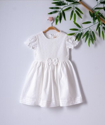 Girl Dress with Short Sleeved 3-6Y Büşra Bebe 1016-221034 - Büşra Bebe