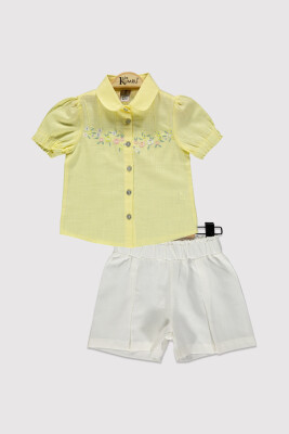 Girl Embroidered Shorts Set 2-5Y Kumru Bebe 1075-4244 - 1