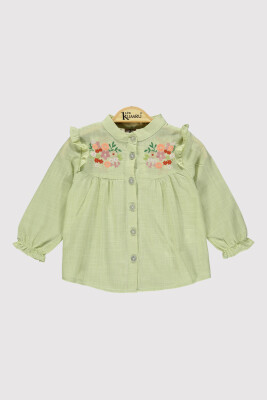 Girl Embroidered Stand Collar Shirt 10-13Y Kumru Bebe 1075-4251 - 5