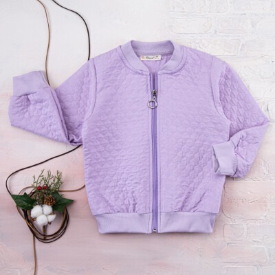 Girl Quilted Cardigan 3-6Y Büşra Bebe 1016-212066 Lilac