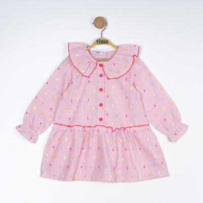 Girl Ruffle Collar Dress 2-5Y Timo 1018-TK5DÜ042257552 - 1