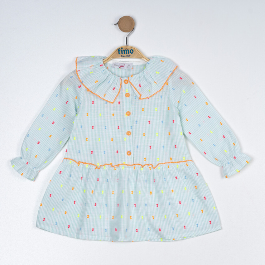 Girl Ruffle Collar Dress 2-5Y Timo 1018-TK5DÜ042257552 - 2