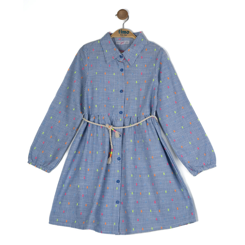 Girl Shirt Collar Dress 6-9Y Timo 1018-TK5DÜ042257573 - 1