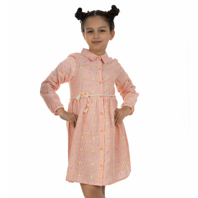 Girl Shirt Collar Dress 6-9Y Timo 1018-TK5DÜ042257573 - 3