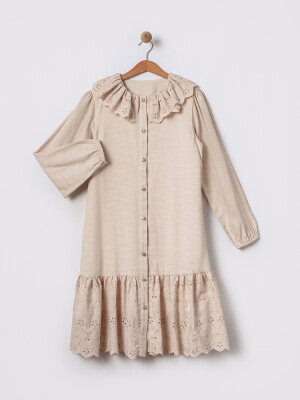 Girl's Scalloped Dress 7-10Y Pafim 2041-2025Y1000 - 2