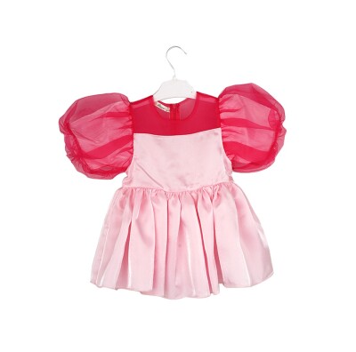 Organza Bow Dress Büşra Bebe 1016-212034 - 5