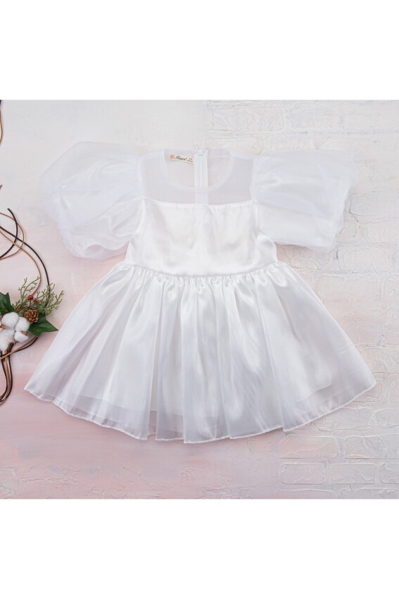 Organza Bow Dress Büşra Bebe 1016-212034 - 4