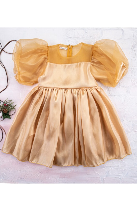 Organza Bow Dress Büşra Bebe 1016-212035 - 3