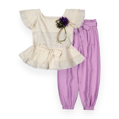 Pant Set with Walloon Sleeve Büşra Bebe 1016-211126 - 1