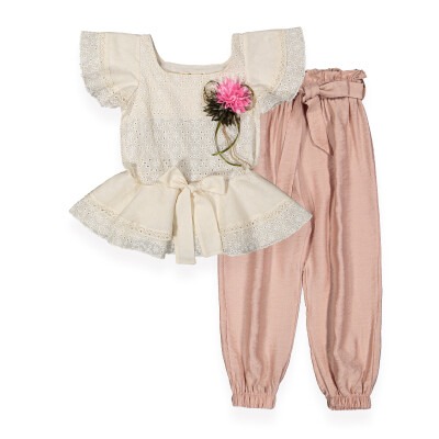 Pant Set with Walloon Sleeve Büşra Bebe 1016-211126 - 3