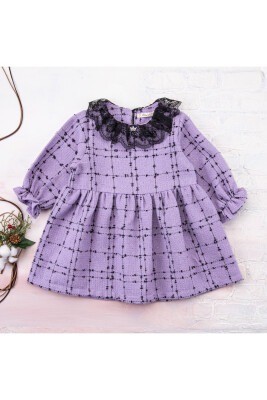 Plaid Dress Büşra Bebe 1016-212047 Lilac