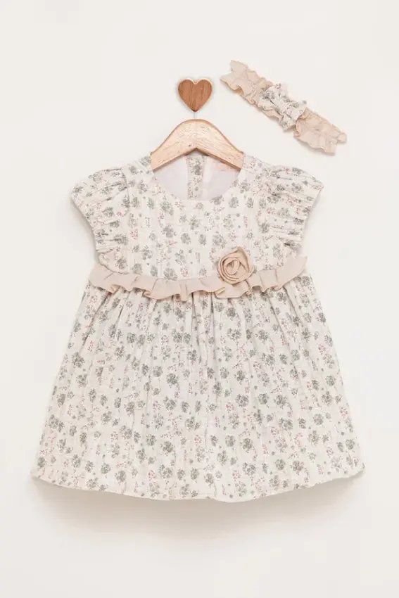 Wholesale Baby Girl Dress and Headband 6-18M BabyRose 1002-4803 - 1