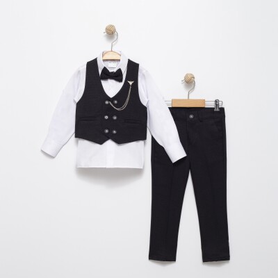 6 Button Tuxedo Full Suit 2-5Y Terry 1036-5350 Чёрный 