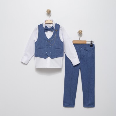 6 Button Tuxedo Full Suit 2-5Y Terry 1036-5350 Индиговый 