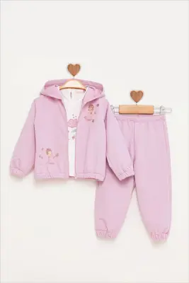 Baby Girl Ballerina Embroidered Tracksuit 9-24M BabyRose 1002-7811 - 2