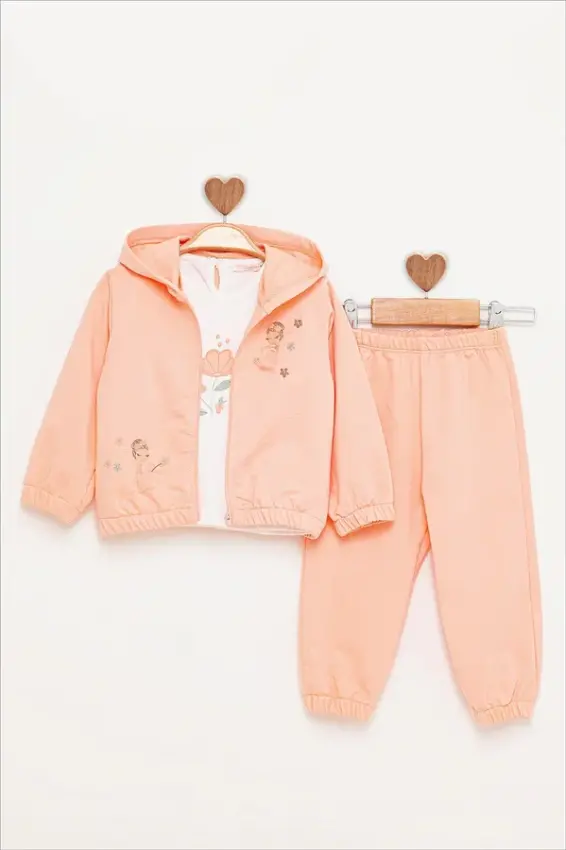 Baby Girl Ballerina Embroidered Tracksuit 9-24M BabyRose 1002-7811 - 4