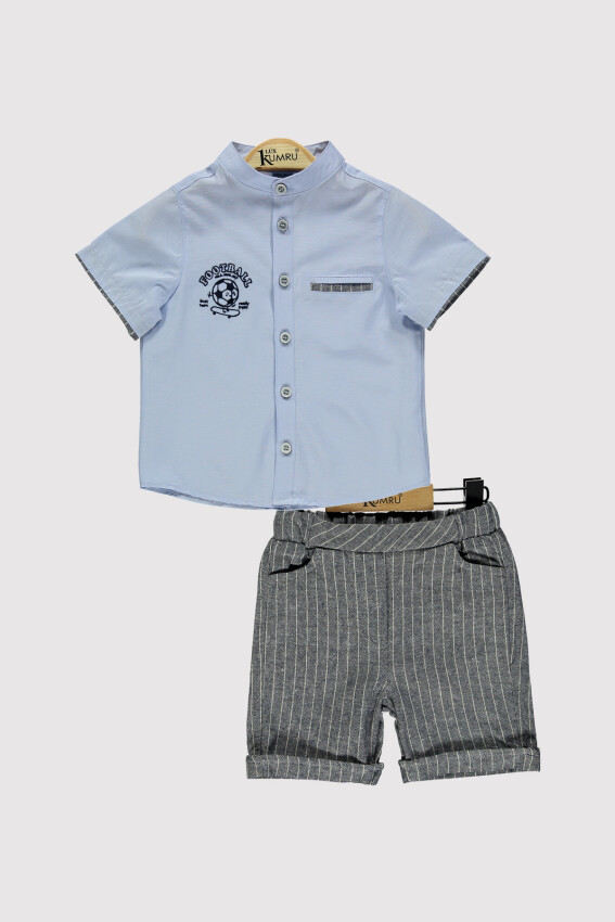 Boy Champion Embroidered Shirt Set 2-5Y Kumru Bebe 1075-4299 - 2