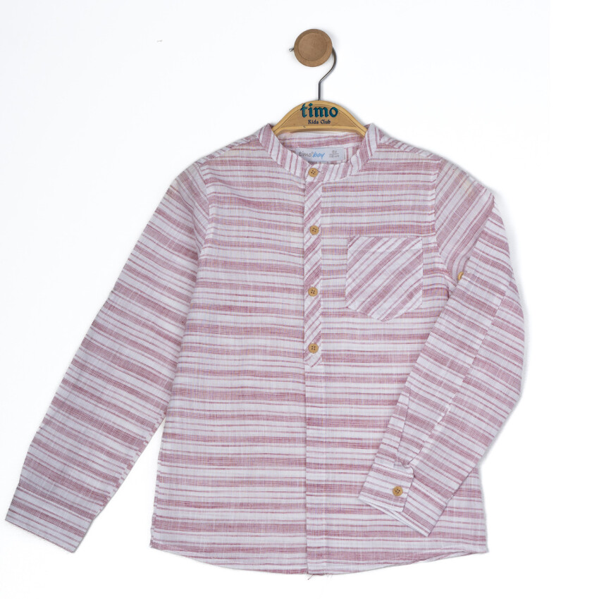 Boy's Mandarin Collar Shirt 6-9Y Timo 1018-TE5DÜ012244223 - 2