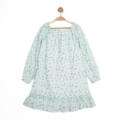 Gathered Long Sleeve Dress 2-5Y Timo 1018-TK5DÜ202242962 - 3