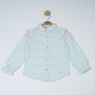 Girl Baby Collar Blouse 6-9Y Timo 1018-TK5DÜ012257543 - 2