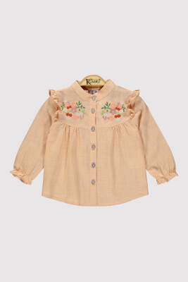 Girl Embroidered Stand Collar Shirt 10-13Y Kumru Bebe 1075-4251 - 4