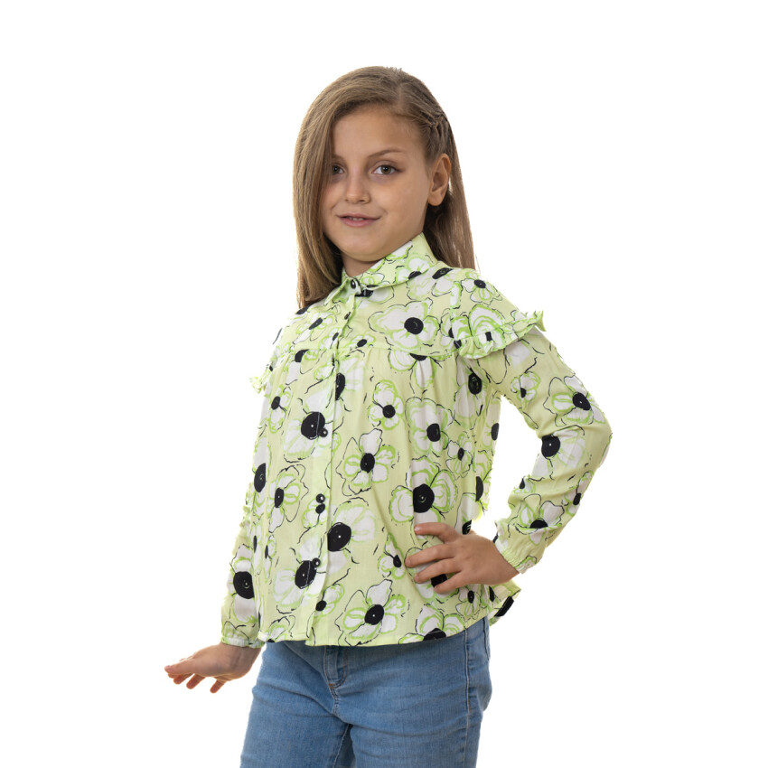 Girl Rose Patterned Shirt 2-5Y Timo 1018-TK5DÜ014244282 - 1