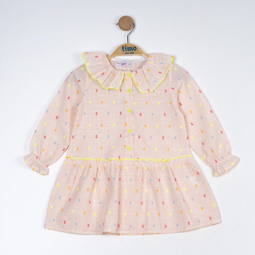 Girl Ruffle Collar Dress 2-5Y Timo 1018-TK5DÜ042257552 - 3