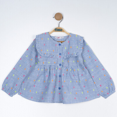 Girl Square Neck Blouse 2-5Y Timo 1018-TK5DÜ012257562 - 1