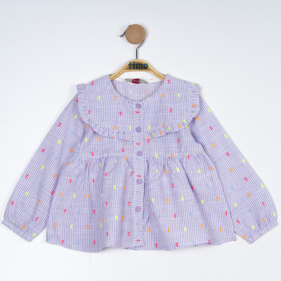 Girl Square Neck Blouse 2-5Y Timo 1018-TK5DÜ012257562 - 2