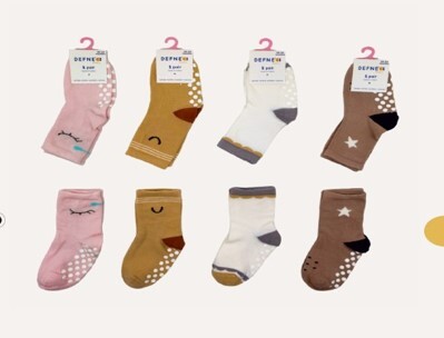 Wholesale 12pcs Baby Girl Socks 18-24M Defne 1064-DFN1B-K005-24(18-24) - 1